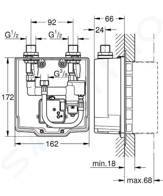 Grohe eurosmart cosmopolitan e inbouwmengkraan inbouwdeel