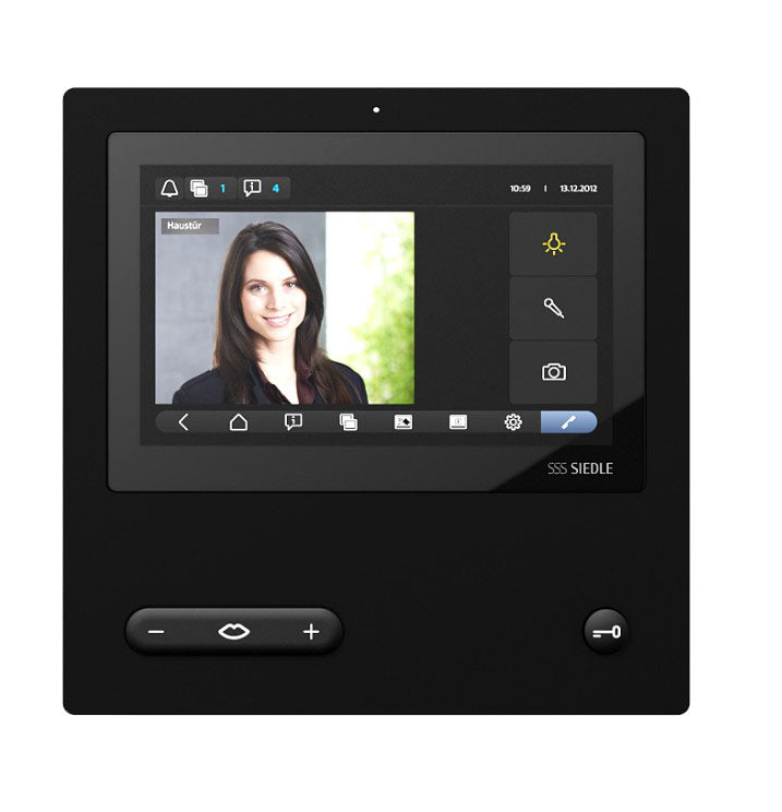 Siedle In-Home-Bus Video-Paneel. binnenstation met touchscreen 17,8 cm, zwart