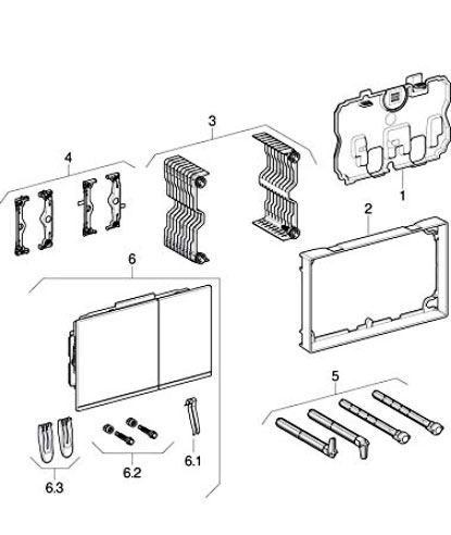 Geberit Sigma 60 toilet dual flush spoeling bedieningspaneel, geborsteld chroom