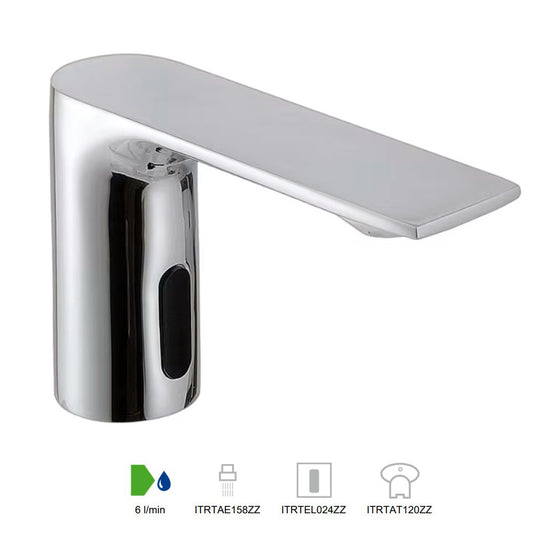 Treemme Ran Elektronische koud water wastafelkraan op batterij, chroom