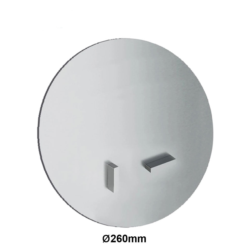 Treemme Rubinetterie design rond bedieningspaneel met 2 drukknoppen ø260 mm RVS