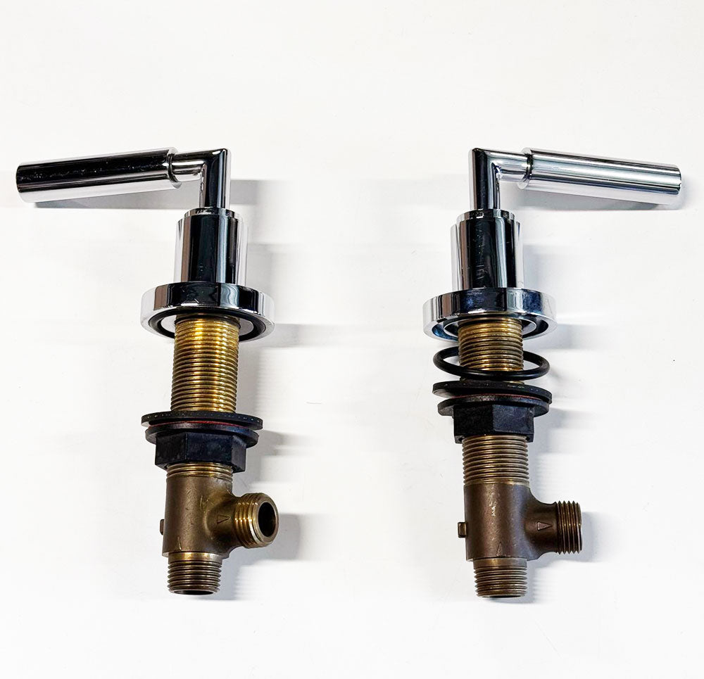 2 x Dornbracht Tara Classic compleet stopkranen koud en warm Chroom (showmodel)