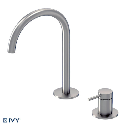 IVY Bond Coldstart 2-gats wastafelmengkraan, Geborsteld Nikkel PVD