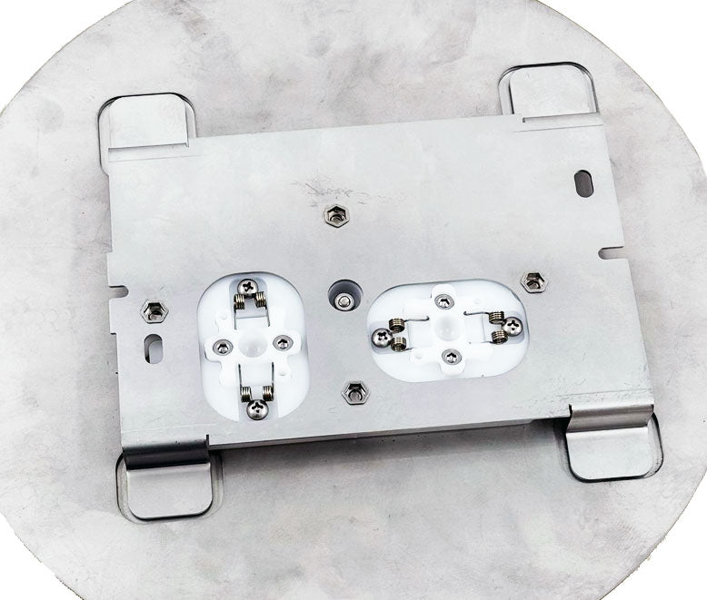 Treemme Rubinetterie design rond bedieningspaneel met 2 drukknoppen ø260 mm RVS