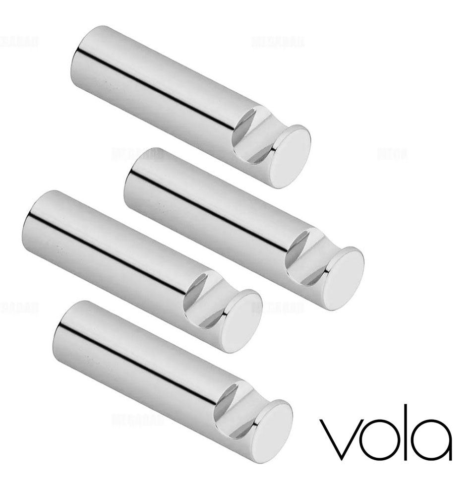 Vola T18-16 handdoekhaakje, chroom (set van 4 stuks)