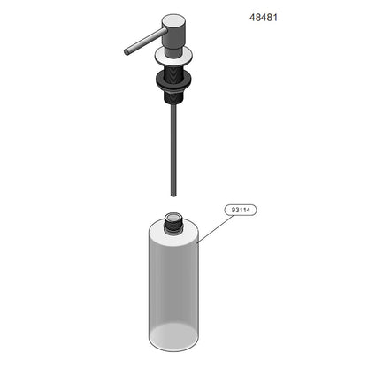 Damixa Collection inbouw zeepdispenser geborsteld, mat messing PVD