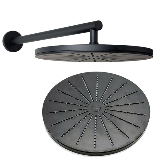 Vola 060-27 hoofddouche met wandarm Ø 286 cm, mat zwart