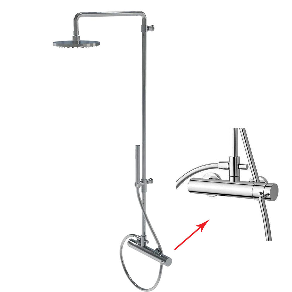 Waterevolution Flow douchecombinatie met thermostaat en regendouche chroom