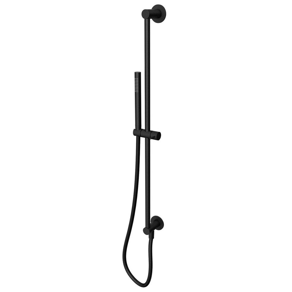 Waterevolution Flow glijstangset met handdouche 800mm met watertoevoer mat zwart T1.661