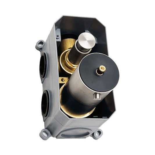 Waterevolution Flow inbouwbox universeel thermostatische inbouwkraan 2-weg RVS
