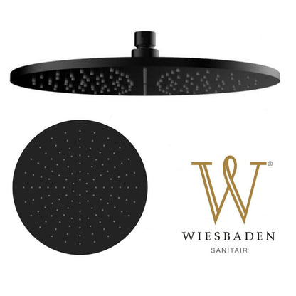 Wiesbaden Caral Luxe hoofddouche rond 30 cm mat zwart