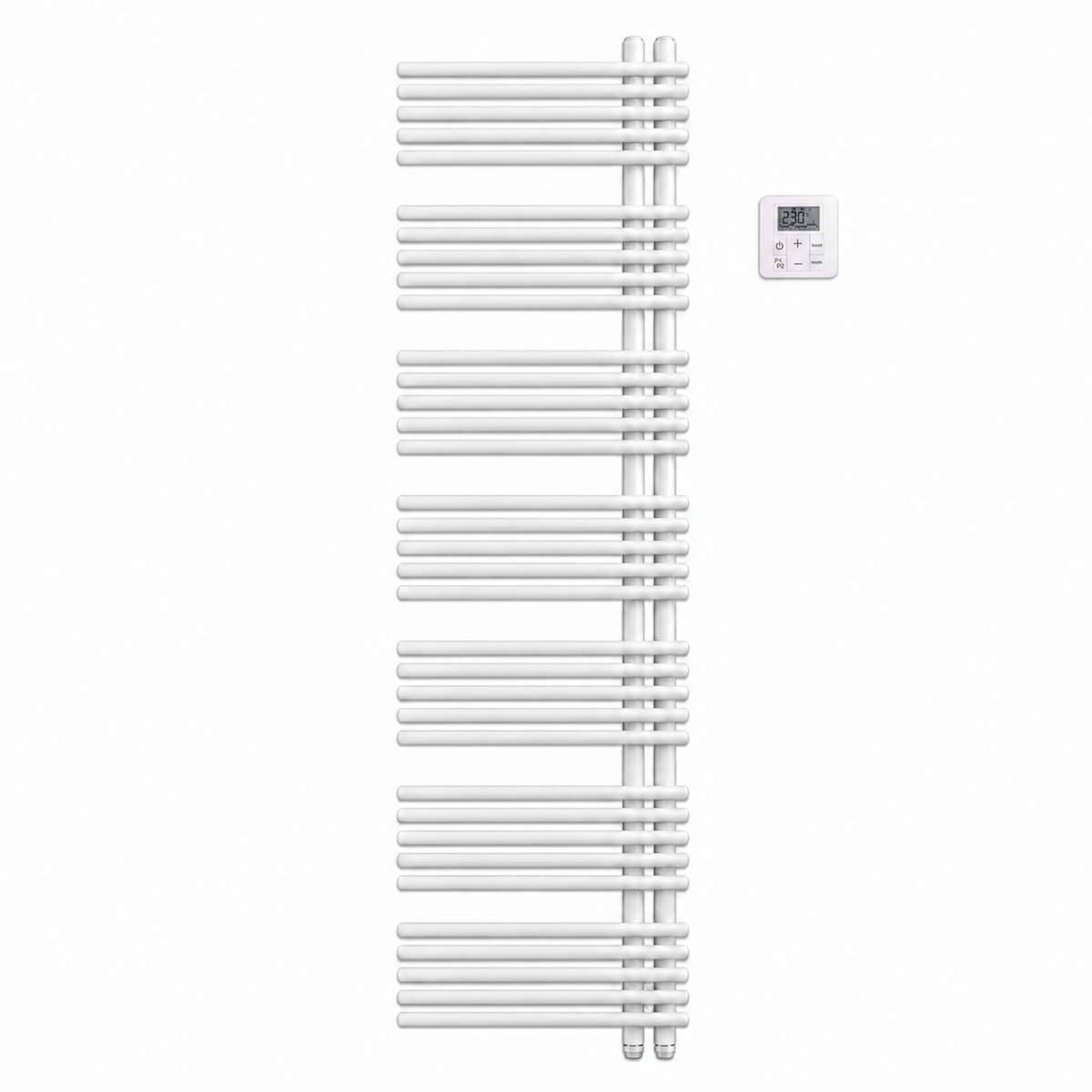 Zehnder Yucca Asym YAEL-170-60/UD 600 W elektrische radiator RAL 9016 Wit 1876 × 578 mm