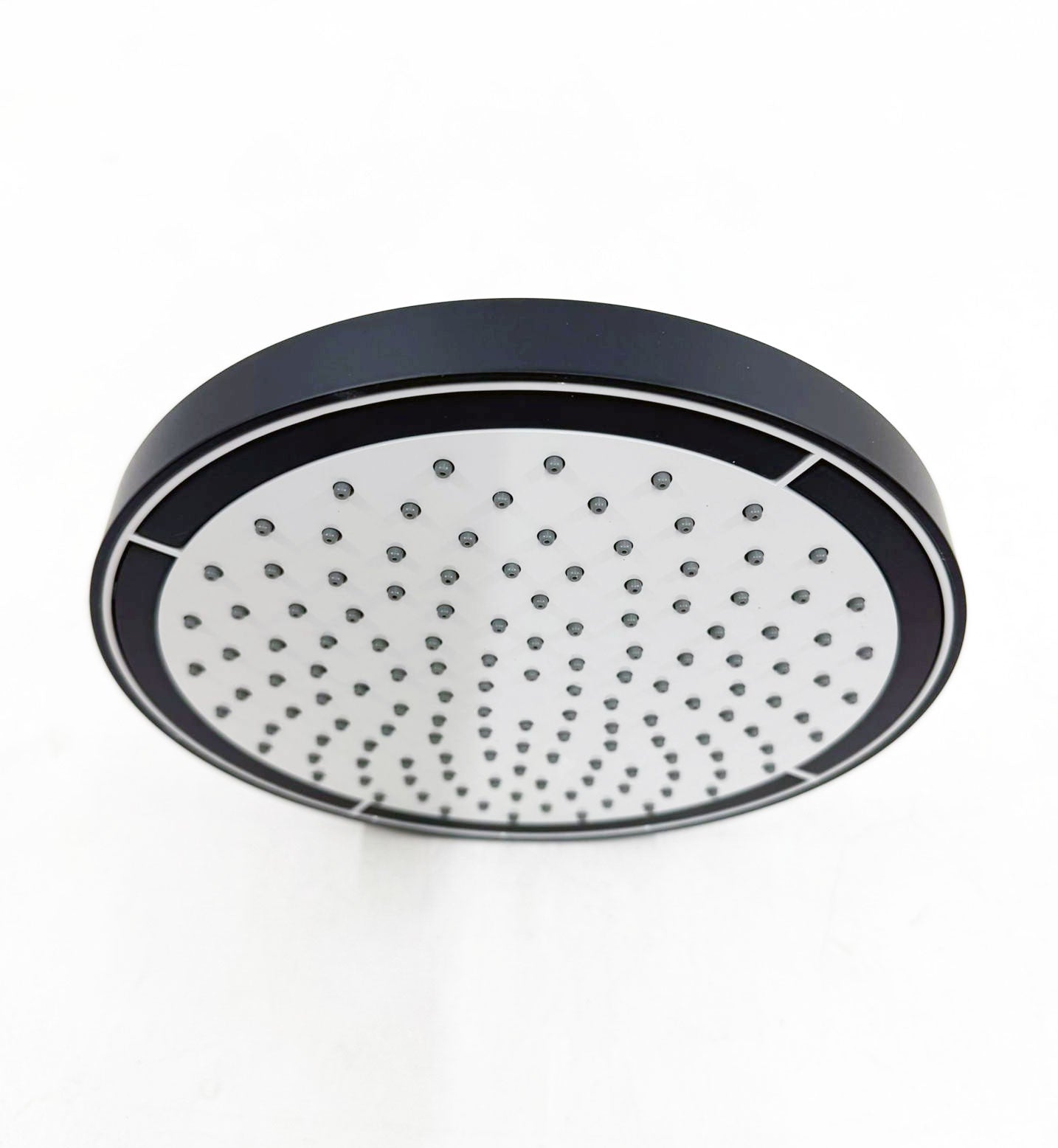 Nobili Plus design hoofdouche 200 mm mat zwart/licht grijs