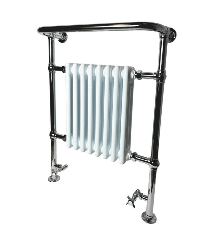 Imperial Malmo 8-balk traditionele radiator – 960 x 665 – chroom/wit – centrale verwarming