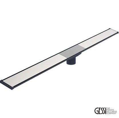 Gessi Shower Drain met afdekplaten 90 x 60 mm, Geborsteld chroom