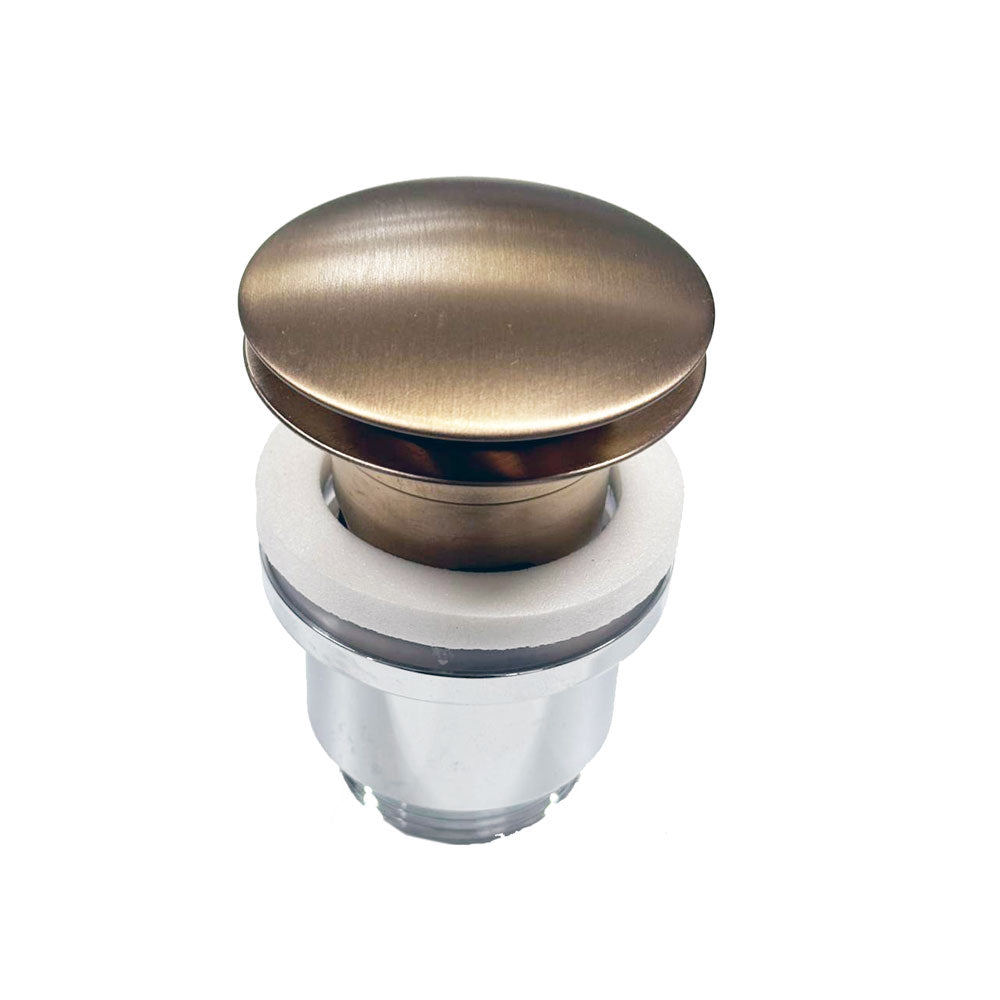 Gessi Tecnici Clickwaste 1 1/4 zonder overloop voor wastafel, geborsteld warm brons PVD