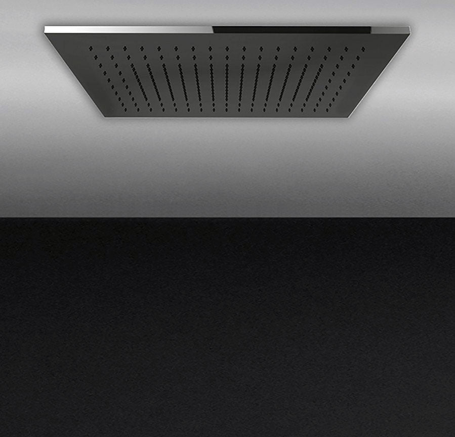 Gessi Afilo Minimali plafondgemonteerde rechthoek inbouw regendouche 305x505 mm, geborsteld metaal zwart PVD