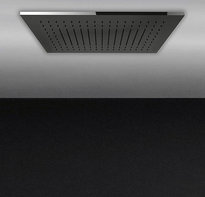 Gessi Afilo Minimali plafondgemonteerde rechthoek inbouw regendouche 305x505 mm, geborsteld metaal zwart PVD