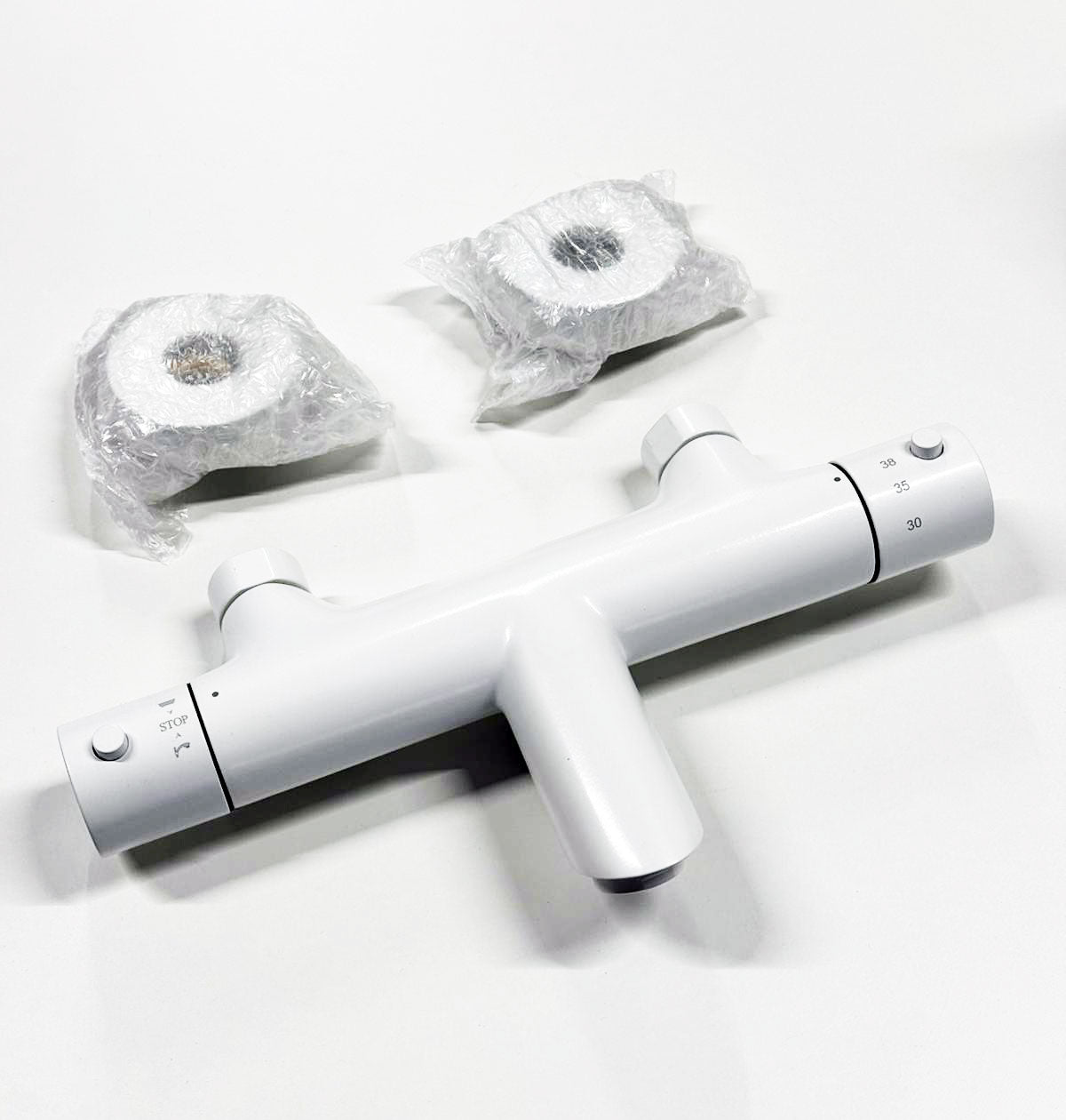 Paffoni Light thermostaat opbouw badmengkraan, Mat Wit