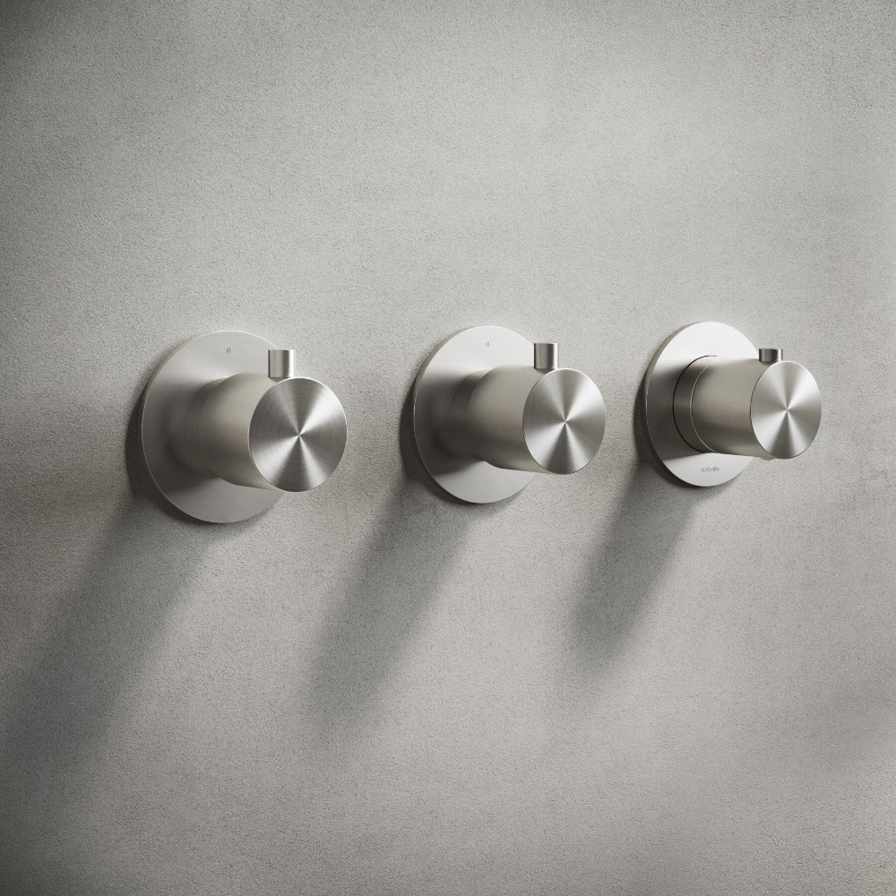 Hotbath Archie AR7067 afbouwdeel douchethermostaat met 2 stopkranen horizontaal/verticaal RVS 316