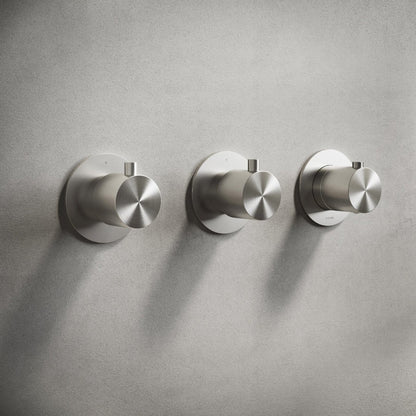 Hotbath Archie AR7067 afbouwdeel douchethermostaat met 2 stopkranen horizontaal/verticaal RVS 316