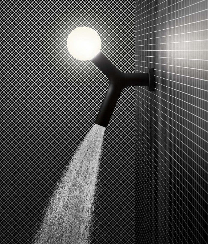 Antonio Lupi Appolo 2 exclusief design hoofddouche met LED verlichting mat zwart