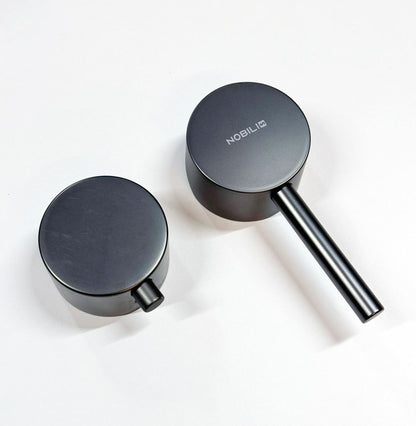 Nobili Well wand inbouw badmengkraan met automatische omstelinrichting, London Grey (gun metal)