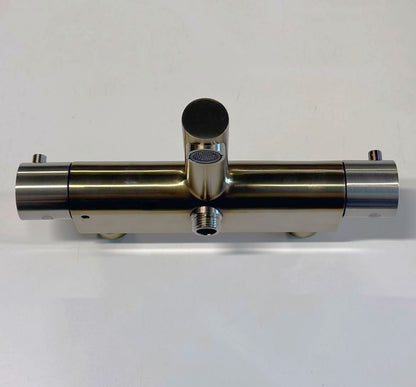Wiesbaden Chic badkraan Cool Touch thermostatisch geborsteld staal