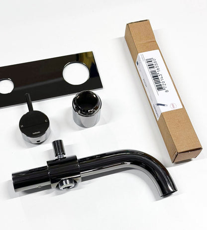 Hotbath Cobber CB026EXT inbouw badmengkraan afbouwdelen, zwart chroom