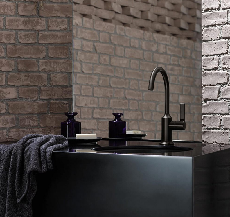 Dornbracht VAIA ééngreeps wastafelmengkraan zonder waste, 167 mm uitloop, Dark Platinum Geborsteld 33521809-99