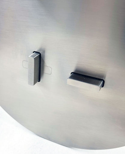 Treemme Rubinetterie design rond bedieningspaneel met 2 drukknoppen ø260 mm RVS