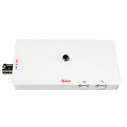 Huber Italia Contenital Push douchesysteem met thermostaat en planchet – chroom/wit