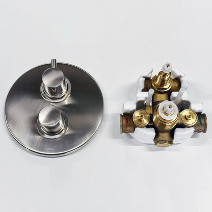 Bongio Squadra Thermostatisch inbouw douchekraan met 2-Weg, Geborsteld mat nikkel