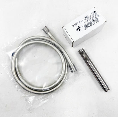 Hotbath Cobber complete inbouw Regendouche set met 3 Pushbuttons, 30 cm hoofddouche met wandbevestiging, Geborsteld nikkel