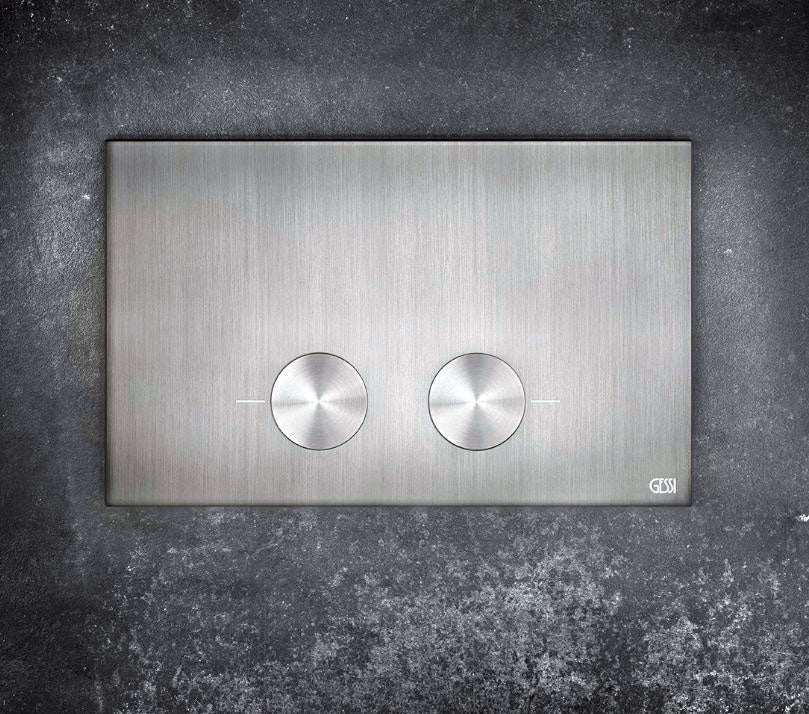 Wandmontage toiletplaat, voor Geberit Sigma 8 en Sigma 12, geborsteld RVS