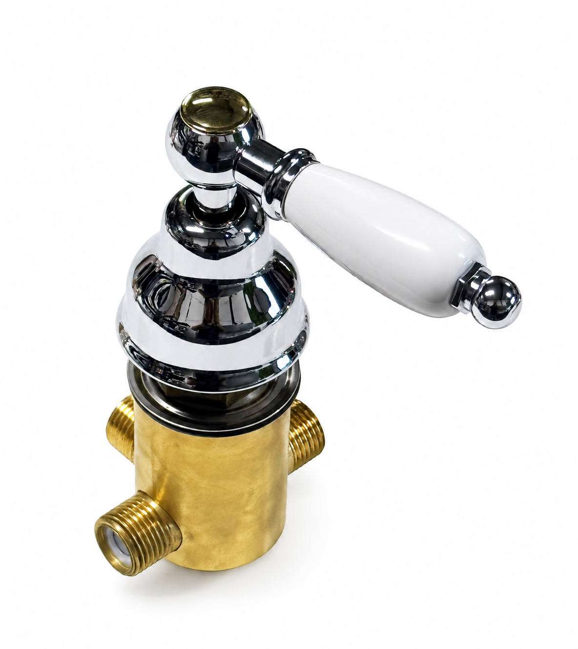 Paffoni Retro klassieke 5-gats badrandcombinatie chroom/goud