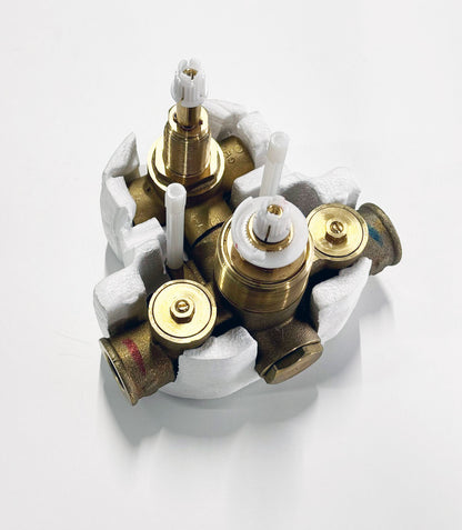 Bongio Squadra Thermostatisch inbouw douchekraan met 2-Weg, Geborsteld mat nikkel