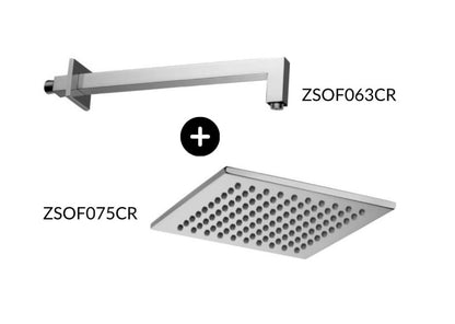 Paffoni Quadro douchekop hoofddouche 200 mm met douche arm, Chroom