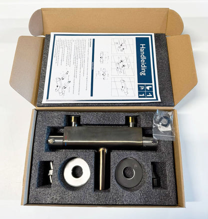 Wiesbaden Chic badkraan Cool Touch thermostatisch geborsteld staal