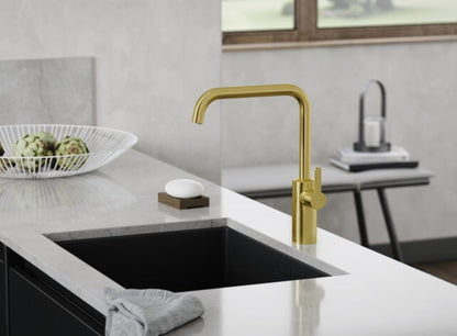 Damixa Silhouet 1-greeps keukenmengkraan geborsteld messing PVD