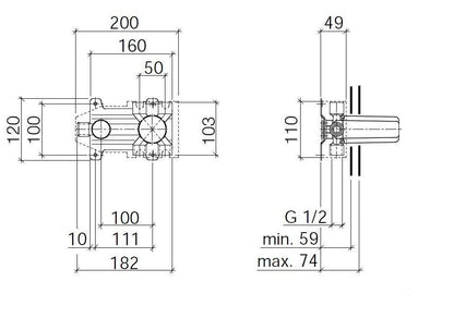 Dornbracht MEM 2-gats wandkraan met afdekplaat, met perlator chroom sprong 200 mm, chroom 