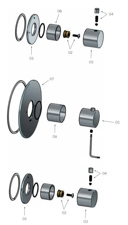 Hotbath Cobber CB007 inbouw douchethermostaat met twee stopkranen zwart chroom