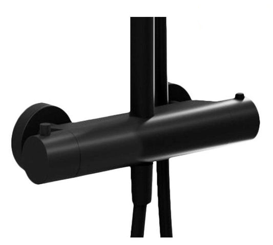 Hotbath Cobber CB016 douchethermostaat met 2-weg stop omstel voor een doucheset, mat zwart (2020)