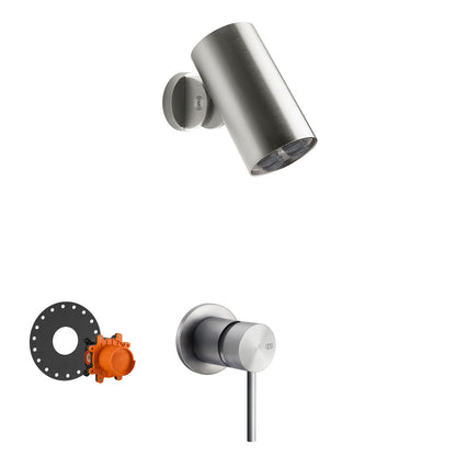Gessi Spotwater 316 inbouw doucheset met Multispray functie hoofddouche zonder omstel, Geborsteld RVS