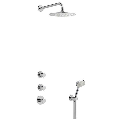 Damixa Silhouet inbouw douchethermostaatset met 2 stopkranen, complete set, chroom uitvoering