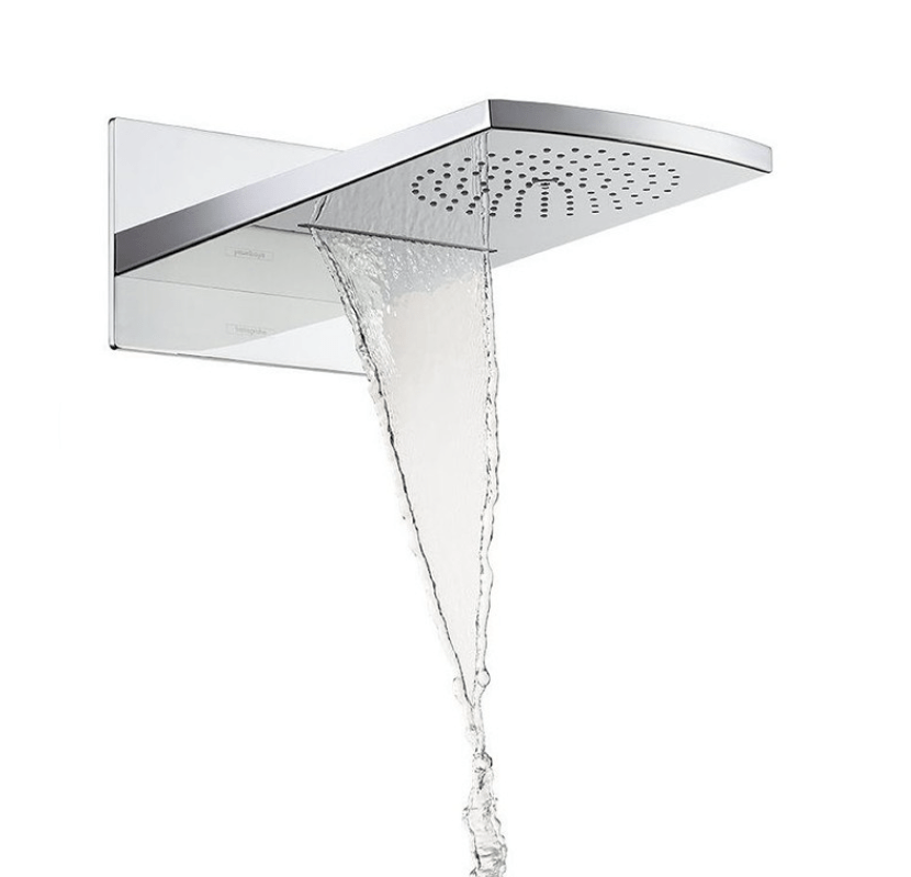 Hansgrohe Showerselect thermostatische inbouw doucheset met Raindance rechthoek regendouche met waterval, glanzend chroom