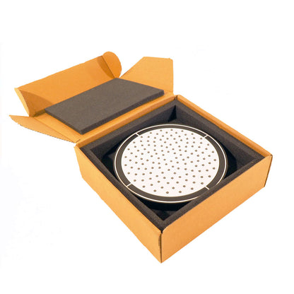 Nobili Plus design hoofdouche 200 mm mat zwart/licht grijs