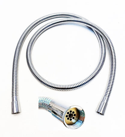 Novotec luxe A-kwaliteit doucheslang met beide zijde conische koppelingen metaal 175 cm, chroom