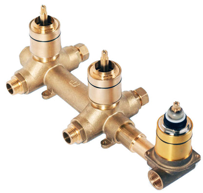 Bongio Squadra met Thermostaatkraan met Losse Stopkranen, Douchearm en Handdoucheset Mat Zwart