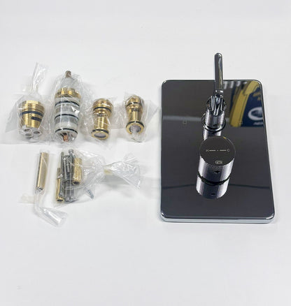 Gessi Incisso L design inbouw douchthermostaat afbouwdelen 2-weg, chroom